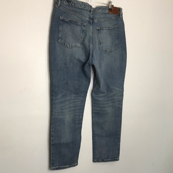 Lauren Ralph Lauren Black Label Med Wash High Rise Stretch Straight Leg size 14 - Picture 8 of 13